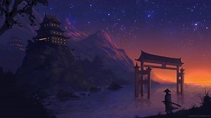 Samurai Torii Temple Live Wallpaper - MoeWalls