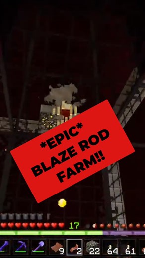 Prince of Sight Gaming on Instagram: "OP* Minecraft Blaze Farm! We are showing you the safest way to kill blazes in the Nether. Use crimson wood, since it can't catch fire. Then, a hopper collects the blaze rods for dust. Easy and safe! #gameplay #live #livestream #gamers #gaming #youtubegamer #youtubegamingchannel #gamer #gamingcommunity #videogames #livegaming #gamecommentary #shorts #princeofsightgaming #minecraft #nether #tutorial #blazerod #minecrafttips"