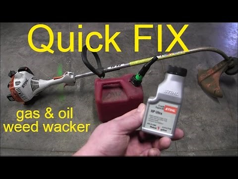 how to gas and oil weed wacker
