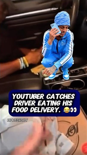 Youtuber Catches Delivery Driver Eating His Food. 😂😬