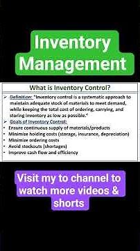 What is Inventory Control?