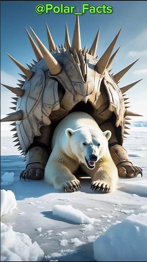 Heroic Rescue: Man Saves Polar Bear Trapped in Giant Seashell from Sinister Tentacles!
