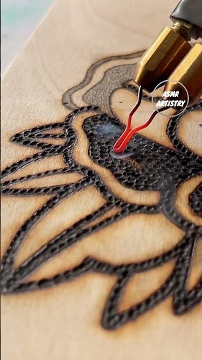 Mesmerizing Woodburning ASMR | Tekchic Pyrography Hypnotic Dotted Pattern