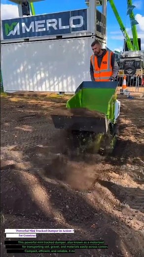 "Powerful Mini Tracked Dumper in Action | Motorized Wheelbarrow for Construction & Landscaping"
