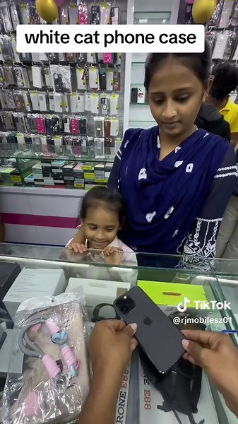 Cute and shy gray white cat phone case with hanging rope For iPhone 14 Pro Max happy customer