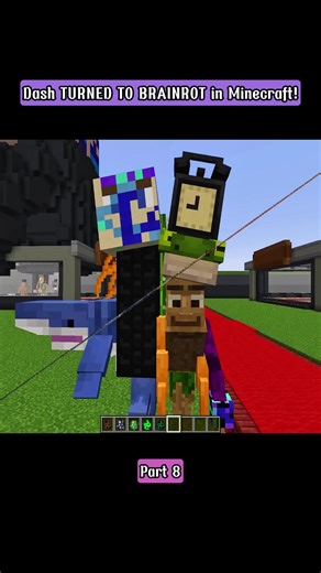 Dash Turns to Brainrot in Minecraft Gameplay