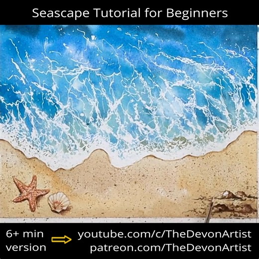 18 reactions | WATERCOLOUR Seascape TUTORIAL for Beginners Yearning for sunshine filled days at the beach? Why not follow my watercolour seascape tutorial for beginners, and paint yourself something to remind you of those fun filled beach days. You can almost hear the sound of the water hitting the beach, on a balmy summer's day. Link to the full 6-minute video in the comments below. ;-) Have fun! Paul | The Devon Artist | Facebook