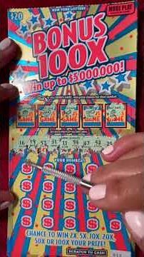 BOUNS 100X WIN UP TO 5,000,000 NEW YORK LOTTERY SCRATCH OFF TICKET!