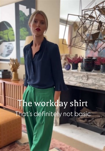 It’s here for 2026, the most incredible silk shirt you’ll love wearing everyday. Available online and ready to wear! #silkshirts #workdaystyle #workingwomen #londonstyle