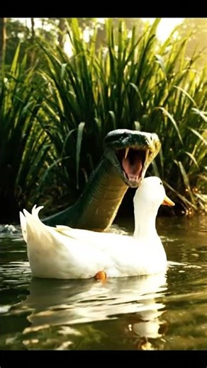 Duck Trapped by Giant Python 😱 | Brave Rescue in Seconds!