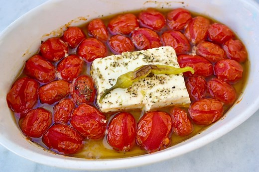 Authentic Baked Feta and Tomatoes - OliveTomato.com