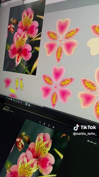 Astromelias com pintura digital realista 😍#fyy #foryouu #fyyyyyyyyyyyyyyyy