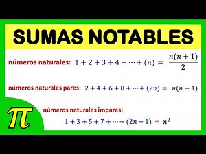 SUMAS NOTABLES | suma de números naturales | suma de naturales pares | suma de naturales impares
