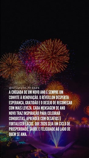"A chegada de um novo ano é sempre um convite à renovação." Feliz Ano Novo 🎉 #shorts #ytshorts