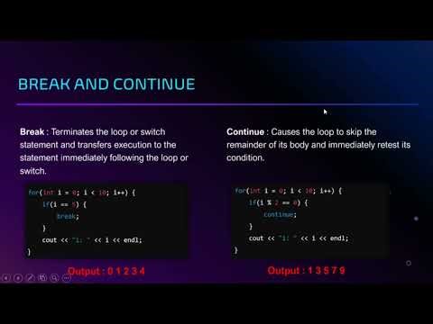 4_04 | شرح Break and Continue Keywords in loops , for, while, do while