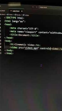 Don't Miss This HTML Video Tag Attribute! #html #shorts