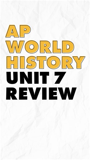 Steve Heimler | APWH, APUSH, APEURO & APGOV | ONE MINUTE Review of #apworld Unit 7 | Instagram
