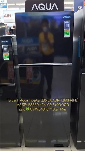 Tủ Lạnh Aqua Inverter 236 Lít AQR-T260FA(FB) * Điện Máy Chợ Lớn