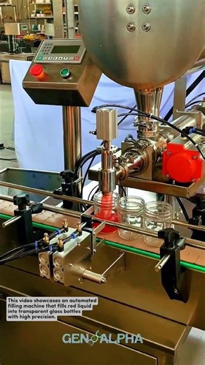 Precision Glass Bottle Filling Equipment #manufacturing