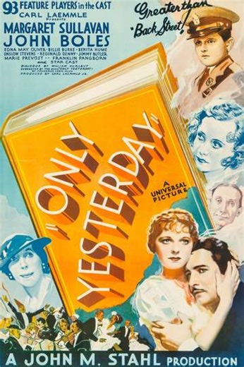 Only Yesterday (1933) - Movie