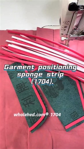 WHOLEHEARTED Sewing Tutorials & Tools on Instagram: "Garment positioning sponge strip (1704).#Wholeheartedapparel#sewinglife #machinerepair #toolsofthetrade #sewingtools #machinerytok #repairvideo #fixitwithme #behindthescenes #smallbusinessowner #industrialtools #machineshop #foryou #foryoupage #techskills #customrepairwork"