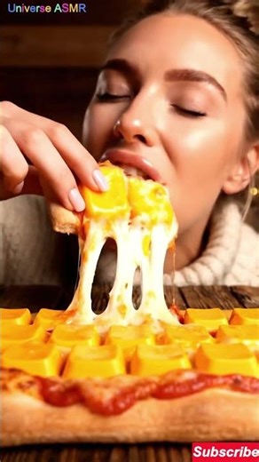 Universe ASMR 🍕 | Eating a Pizza Keyboard (CHEESE Pull SFX)