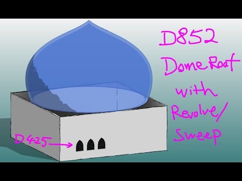 Revit Exercise (852) Dome Roof with Revolve and Sweep