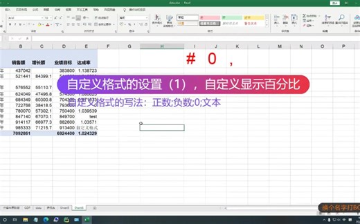 Excel技能：自定义格式的设置（1），自定义显示百分比