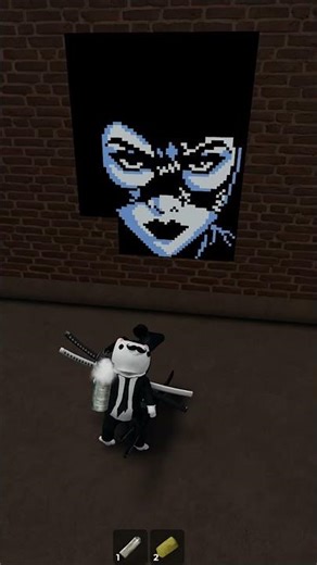 The cutest cat draws a Catwoman 🎨 Pixel art | Roblox Spray Paint