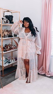 Babydoll for my baby boo 💕 | When I first saw this lace babydoll and robe last month I immediately grabbed. It’s so beautifully made and has the sweetest little details. Shop it via my LTK in my bio. I’m wearing 3X in the robe for a more draped oversized look and a 2X in the babydoll. Follow my shop @musingsofacurvylady on the @shop.LTK app to shop this post and get my exclusive app-only content! https://liketk.it/3ZIFL | Musings of a Curvy Lady