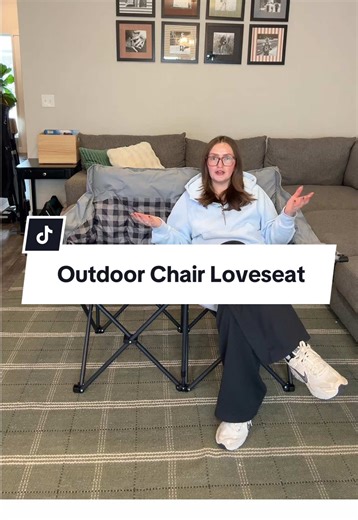 A must have for sports moms of multiple kids. Take one chair to the field instead of multiple. Doesn’t hurt that it’s cute too 😆 #campchair #sportschair #campchairloveseat #outdoorchair #outdoorloveseat