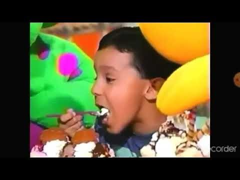 Barney and Friends Eating Ice Cream to "I Bought Me A Cat" in English