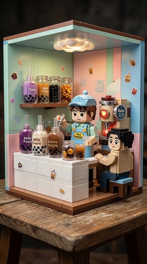 Boba Time Diorama Animation in Minecraft