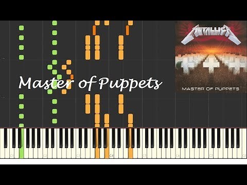 How to play Master of Puppets by Metallica on piano - Piano Cover - Synthesia Tutorial