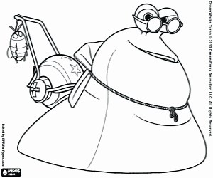 A racing snail White Shadow coloring page printable game