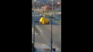 10K views · 105 reactions | ROLLING RUBBER DUCK: It just wouldn't stop! Watch this giant inflatable rubber duck - named "Quacky" - make its escape down a Des Moines, Iowa street! It was part of a Duck Derby event happening in the city. | WAND News | Facebook