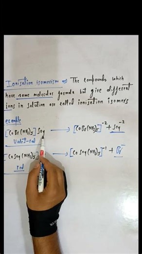 Ionisation isomerism class 12