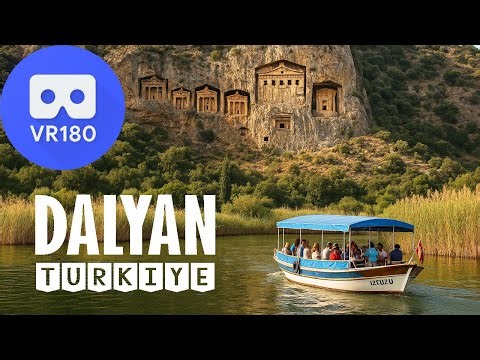 8K VR180 - Dalyan - Türkiye / Iztuzu Beach, Dalyan River & Rock Tombs