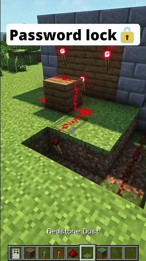 Minecraft Door Password Lock🔒🤯 #shorts #minecraft