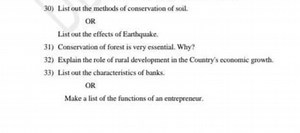 30) List out the methods of conservation of soil.ORList out ... | Filo
