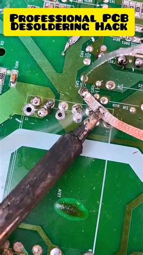 How to Use Copper Desoldering Wick Like a Pro | Clean PCB Repair Tips ​#PCBRepair #SolderingTips