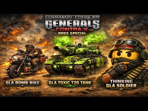 C&C Gen Zero Hour - Contra X Boss Addon MotorBike Bomb!! Unti Mod 1V1