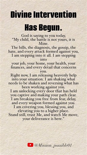 DIVINE INTERVENTION HAS BEGUN 🙏"The battle is not yours, it is MINE" says the Lord ❤️ #faith