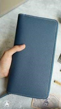 Making a Leather Long Zipper Passport Wallet. #leathercraft #gift #handmade #howto #edc #leather