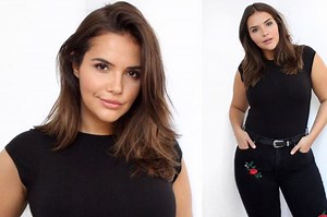 Punya Body Curvy yang Seksi, Begini Potret Cantiknya Model Internasional Emma Sanders Kala Kenakan Busana Motif