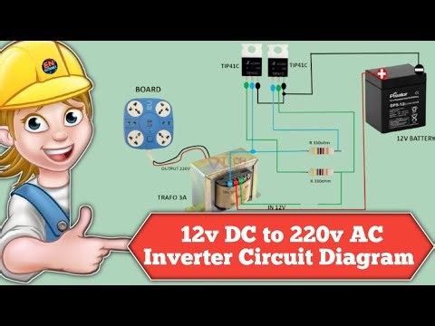 12v DC TO 220v AC To Inverter Circuit Diagram | 12v Dc To 220v Ac Inverter Circuit | School project
