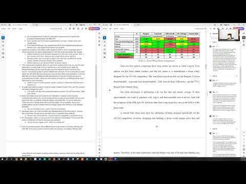 Preliminary Design Review (PDR) report feedback