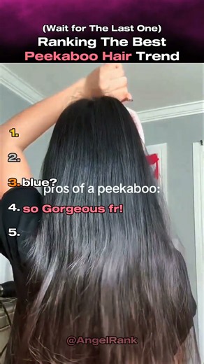 Ranking The Best Peekaboo Hair Trend! 💈✨ #shorts #hair #hairstyles