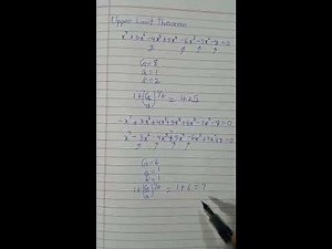 Upper Limit Theorem (Algebra)