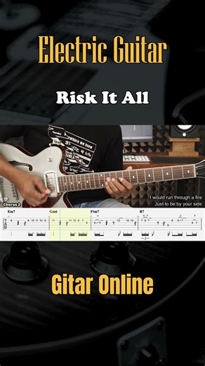 Risk It All - Bruno Mars - Guitar Instrumental Cover + Tab #guitarlessons